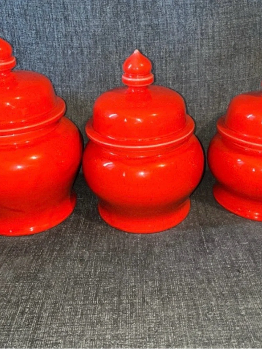 Red Ceramic Decorative Ginger Jar with Lid - Home Accents
